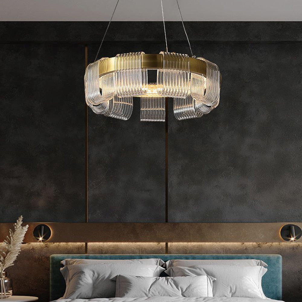 Evette Modern LED Pendelleuchte Gold Metall Schlaf/Wohnzimmer