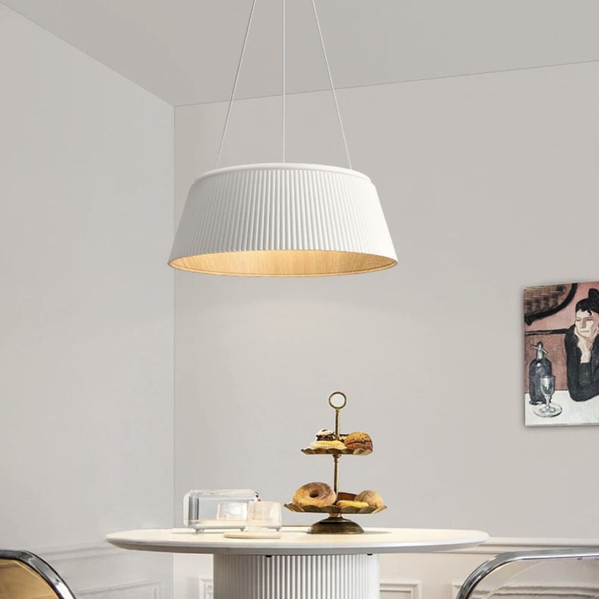 Alessio Modern LED Pendelleuchte/Deckenleuchte Schwarz Wohnzimmer