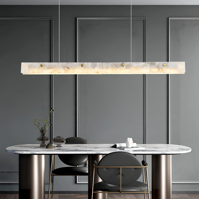 Edge Modern LED Pendelleuchte Weißer Marmor Esszimmer/Bar