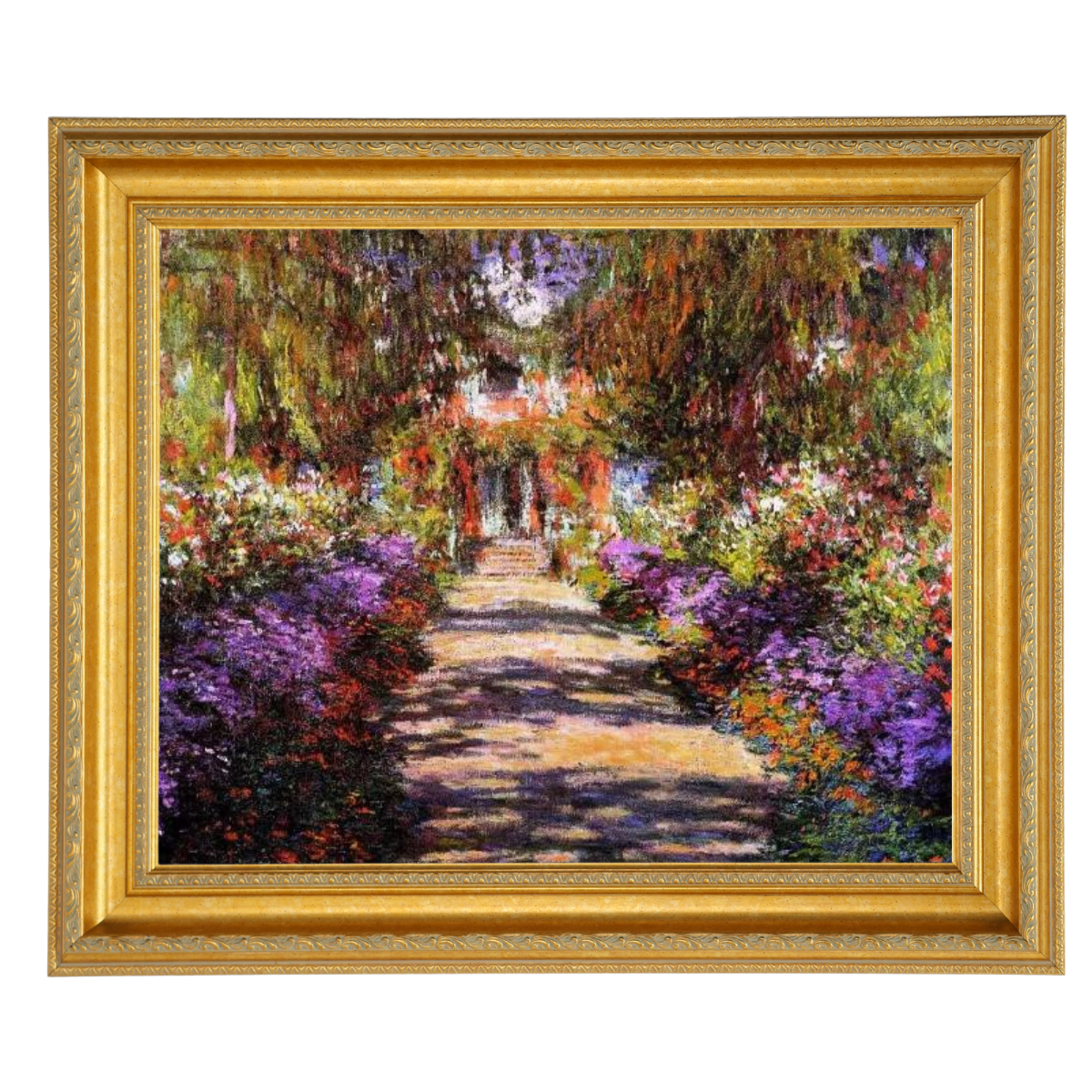 PFAD IN MONET'S GARDEN IN GIVERNY - Vintage Wandkunstdrucke Dekor für Wohnzimmer