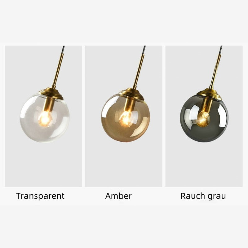 Valentina Modern Rund LED Pendelleuchte Metall Glas Esszimmer Wohnzimmer Schlafzimmer