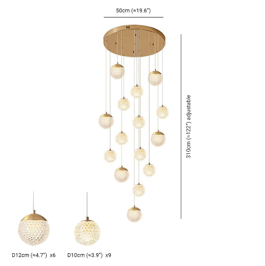 Jibril Design/Modern LED Pendelleuchte Schlafzimmer/Esszimmer Gold