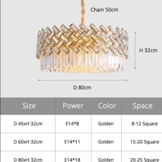 Marilyn Modern LED Kronleuchter Gold Esszimmer/Wohnzimmer