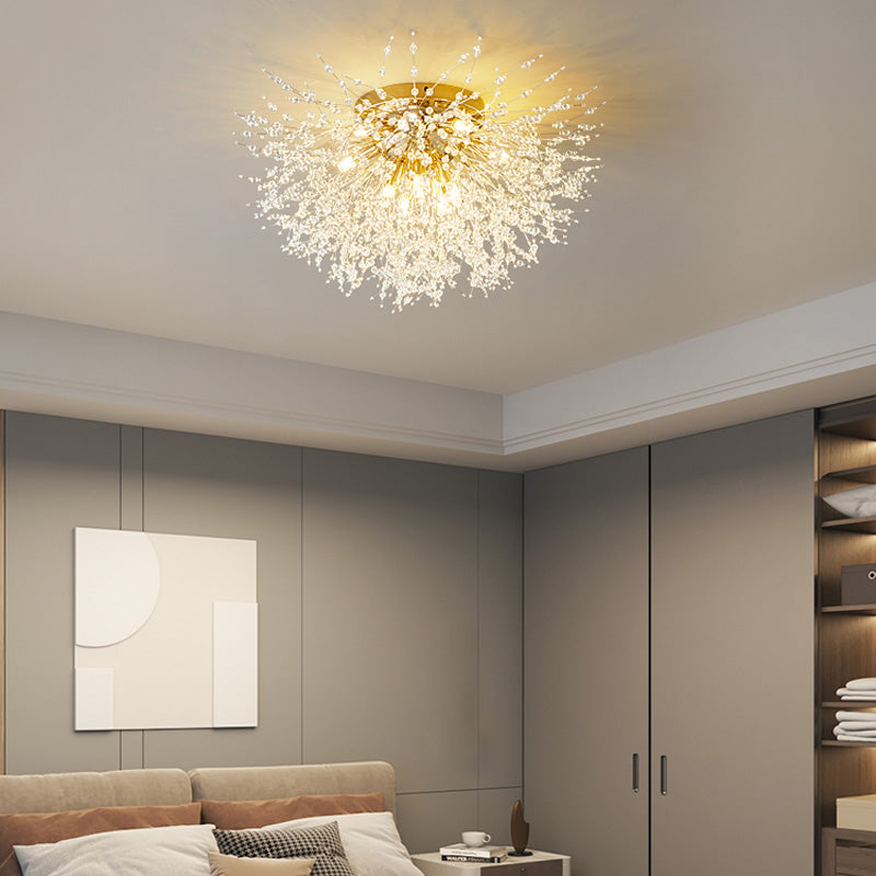 Lili Modern Design LED Pendelleuchte Hängelampe Gold Ess/Wohnzimmer Metall&Acryl