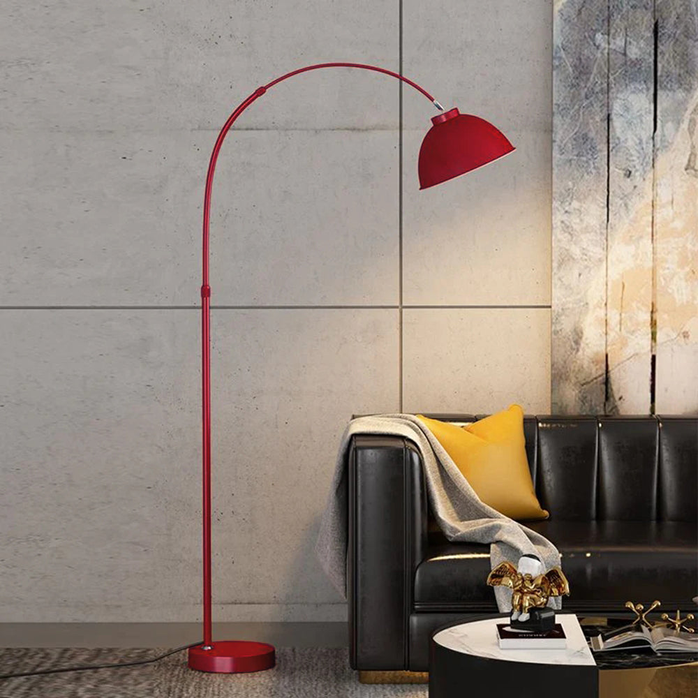 Morandi Modern Schale LED Stehlampe Schwarz/Rotwein/Gelb Wohnzimmer Metall