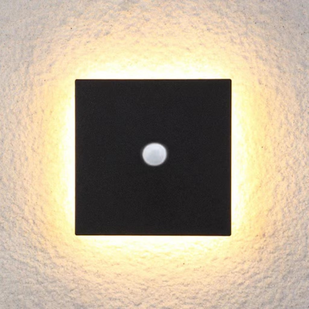 Orr Modern LED Außenwandleuchte mit Bewegungsmelder Weiß/Schwarz Metall