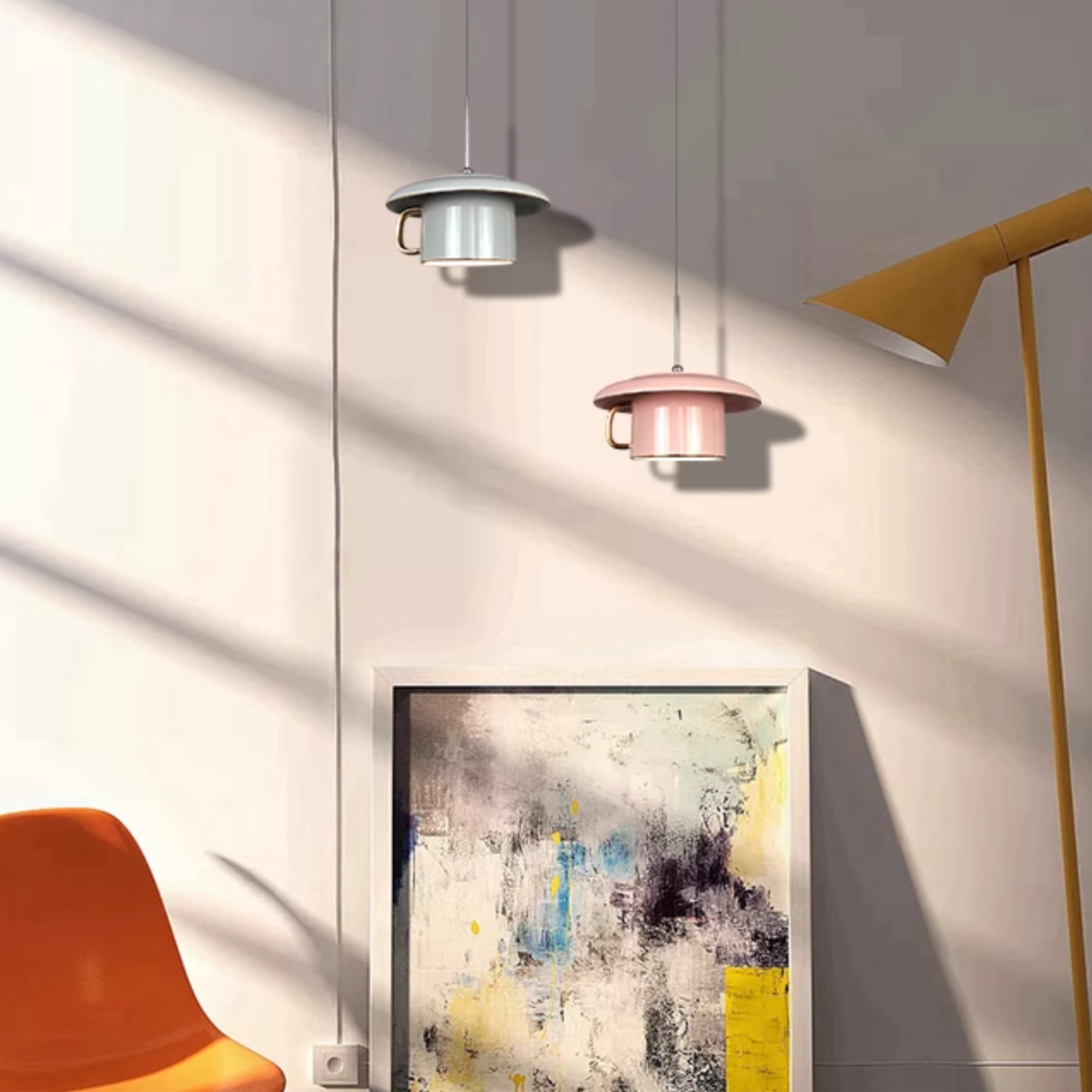 Hailie Urban Cup Keramik LED Pendelleuchte Wohnzimmer