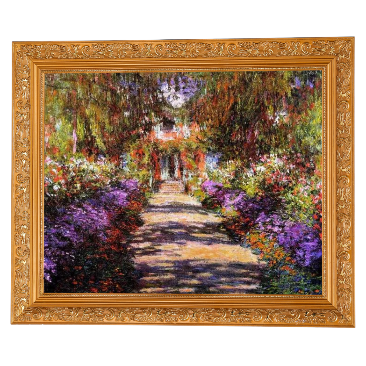 PFAD IN MONET'S GARDEN IN GIVERNY - Vintage Wandkunstdrucke Dekor für Wohnzimmer