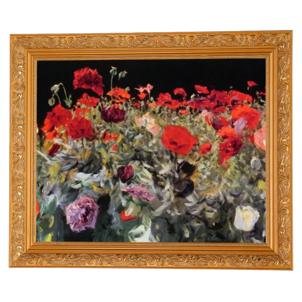 Poppies- Metall Blumen Wandkunstdrucke Dekor für Wohnzimmer