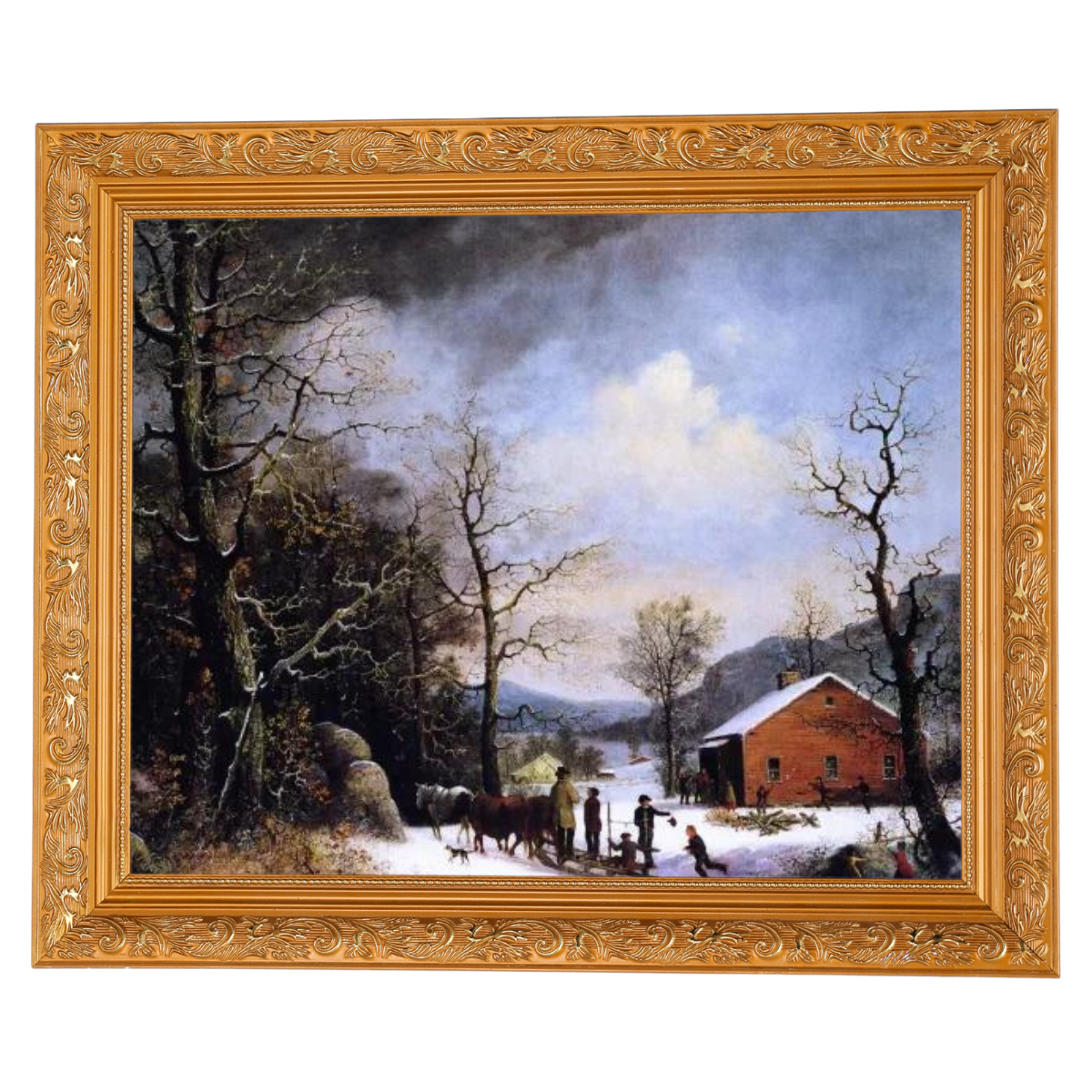 WINTER SCENE - Vintage Winter Wandkunstdrucke Dekor für Wohnzimmer