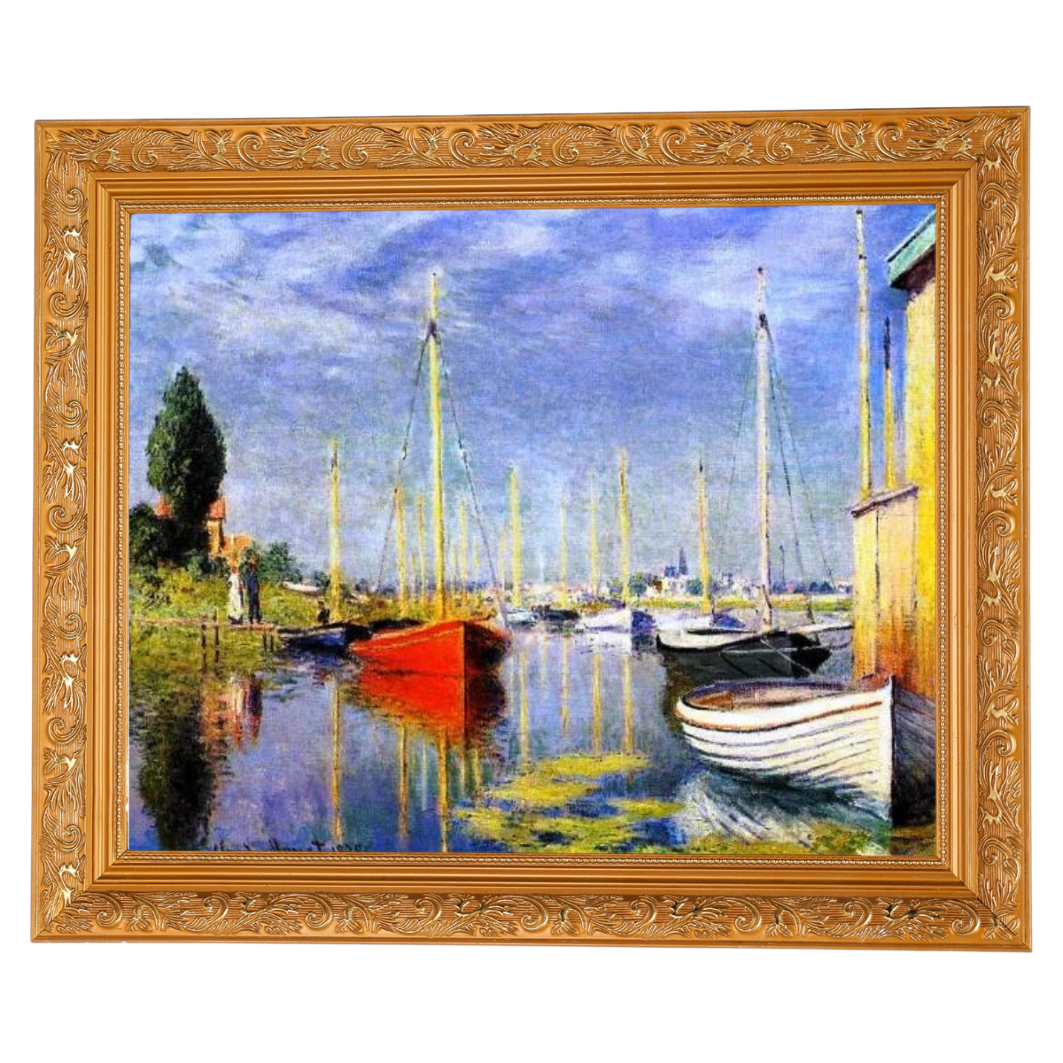 Yachts At Argenteuil - Vintage Wandkunstdrucke Dekor für Wohnzimmer