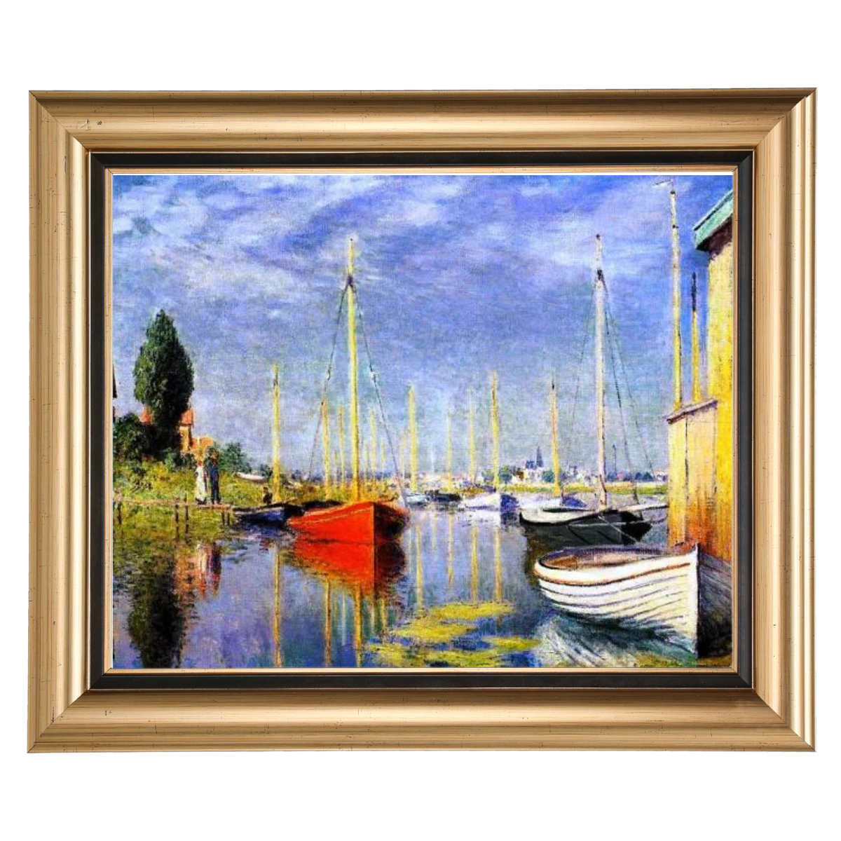 Yachts At Argenteuil - Vintage Wandkunstdrucke Dekor für Wohnzimmer