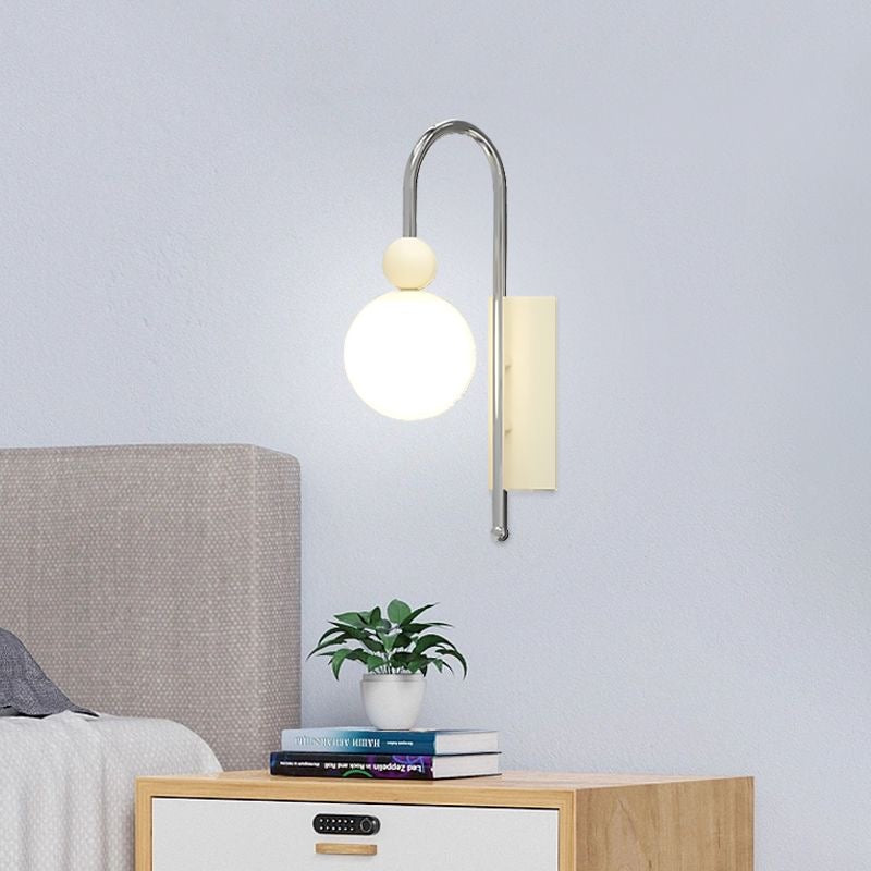 Morandi Modern LED Innenwandleuchte Rot Kaffee Glas Schlafzimmer