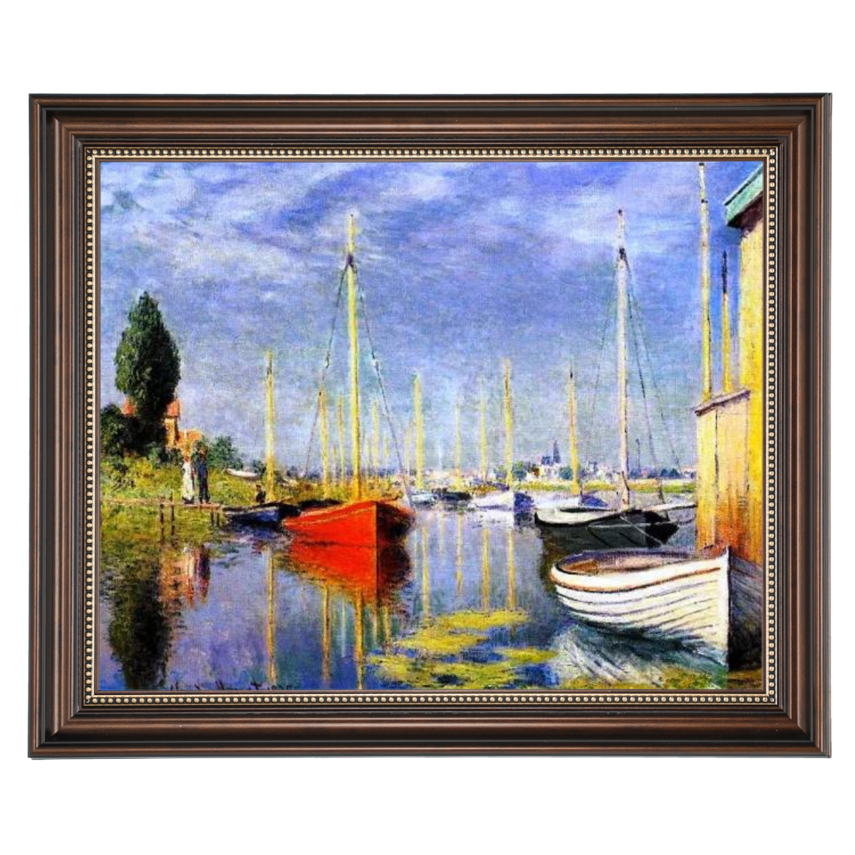 Yachts At Argenteuil - Vintage Wandkunstdrucke Dekor für Wohnzimmer