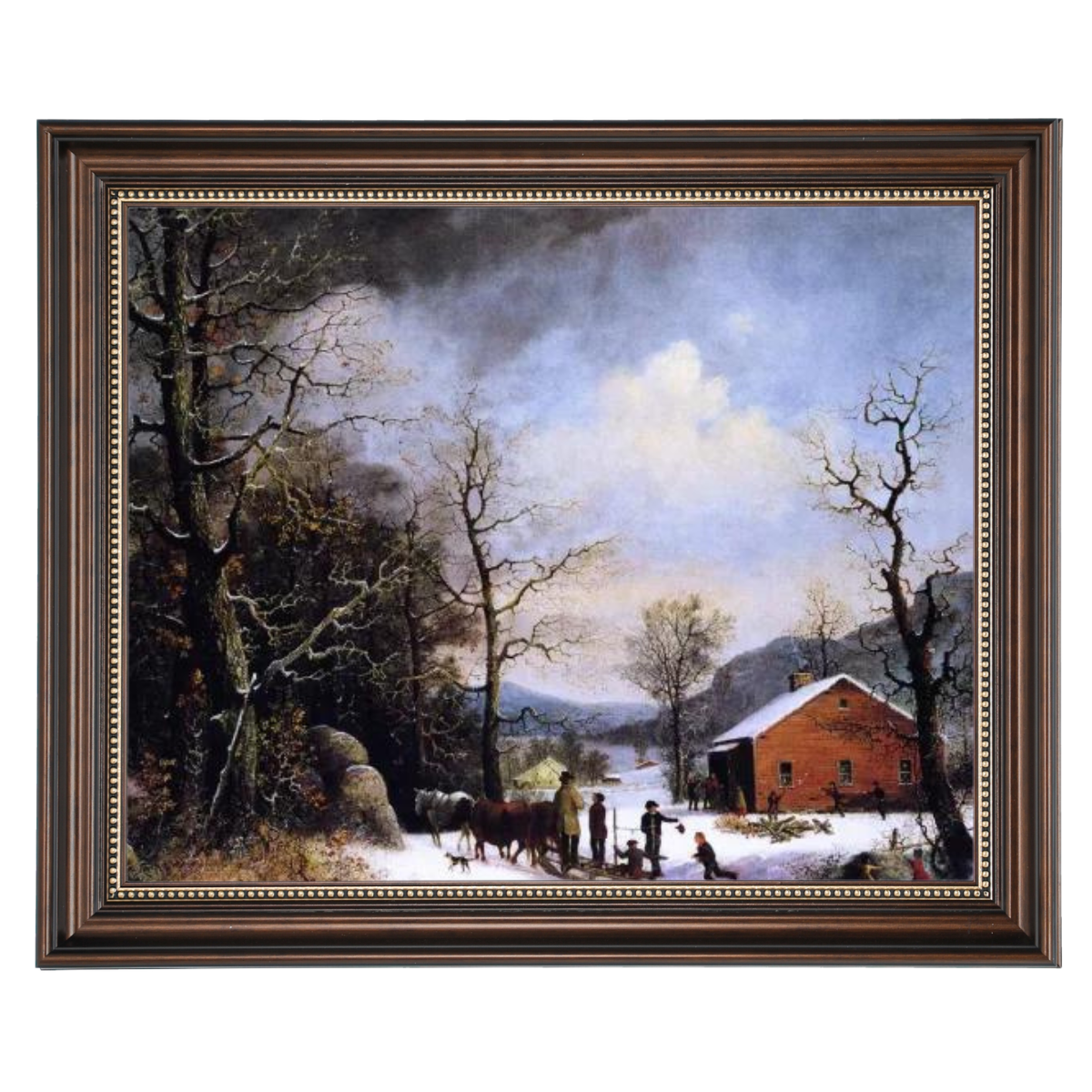 WINTER SCENE - Vintage Winter Wandkunstdrucke Dekor für Wohnzimmer