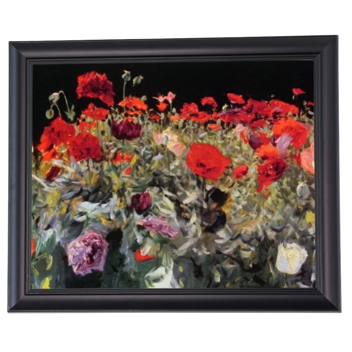 Poppies- Metall Blumen Wandkunstdrucke Dekor für Wohnzimmer