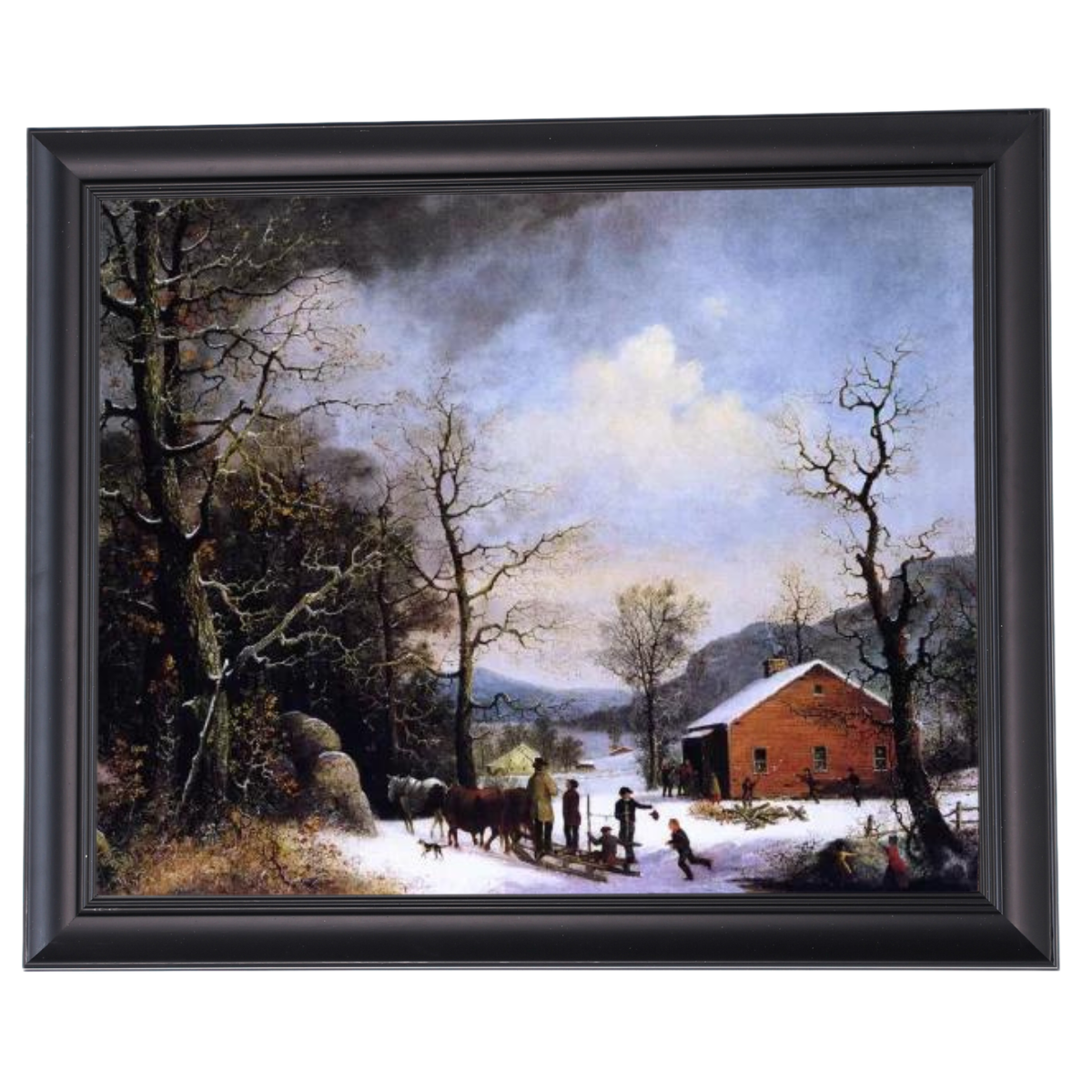 WINTER SCENE - Vintage Winter Wandkunstdrucke Dekor für Wohnzimmer