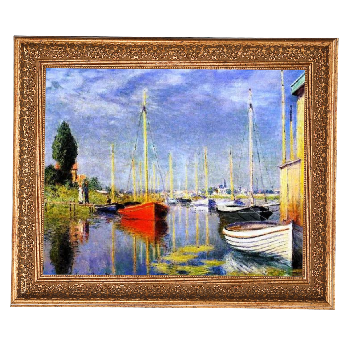 Yachts At Argenteuil - Vintage Wandkunstdrucke Dekor für Wohnzimmer