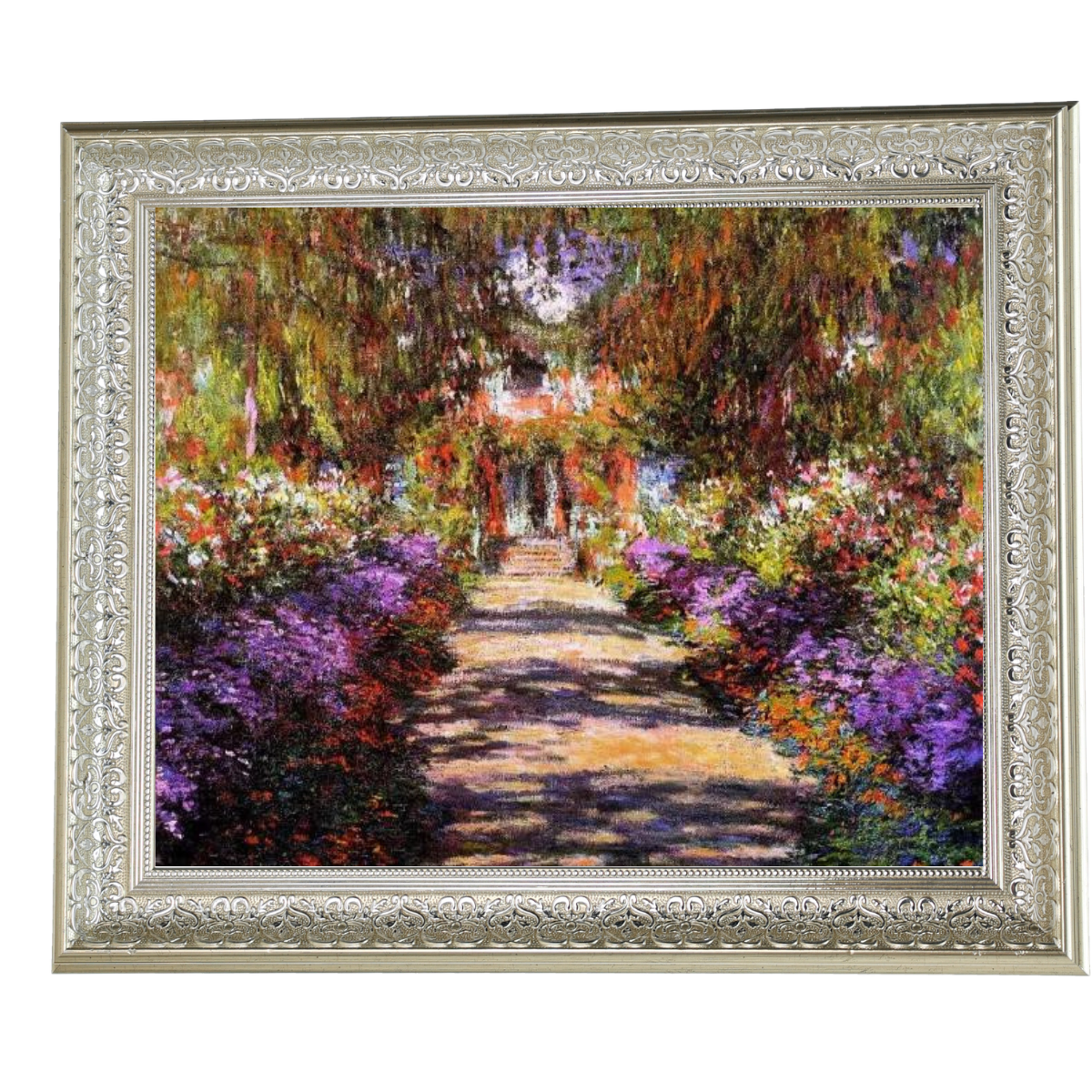 PFAD IN MONET'S GARDEN IN GIVERNY - Vintage Wandkunstdrucke Dekor für Wohnzimmer