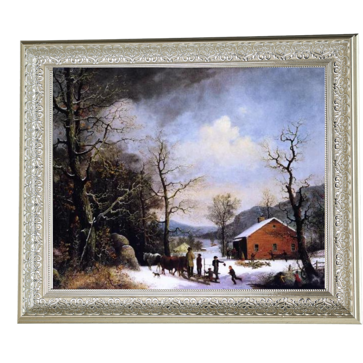 WINTER SCENE - Vintage Winter Wandkunstdrucke Dekor für Wohnzimmer