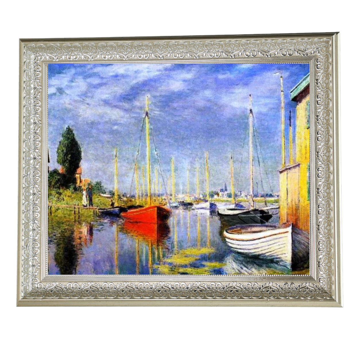 Yachts At Argenteuil - Vintage Wandkunstdrucke Dekor für Wohnzimmer