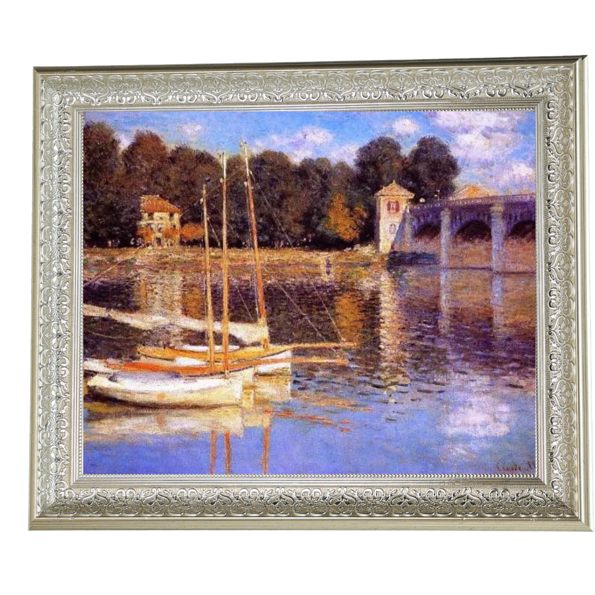 The Argenteuil Bridge Button - Vintage Wandkunstdrucke Dekor für Wohnzimmer