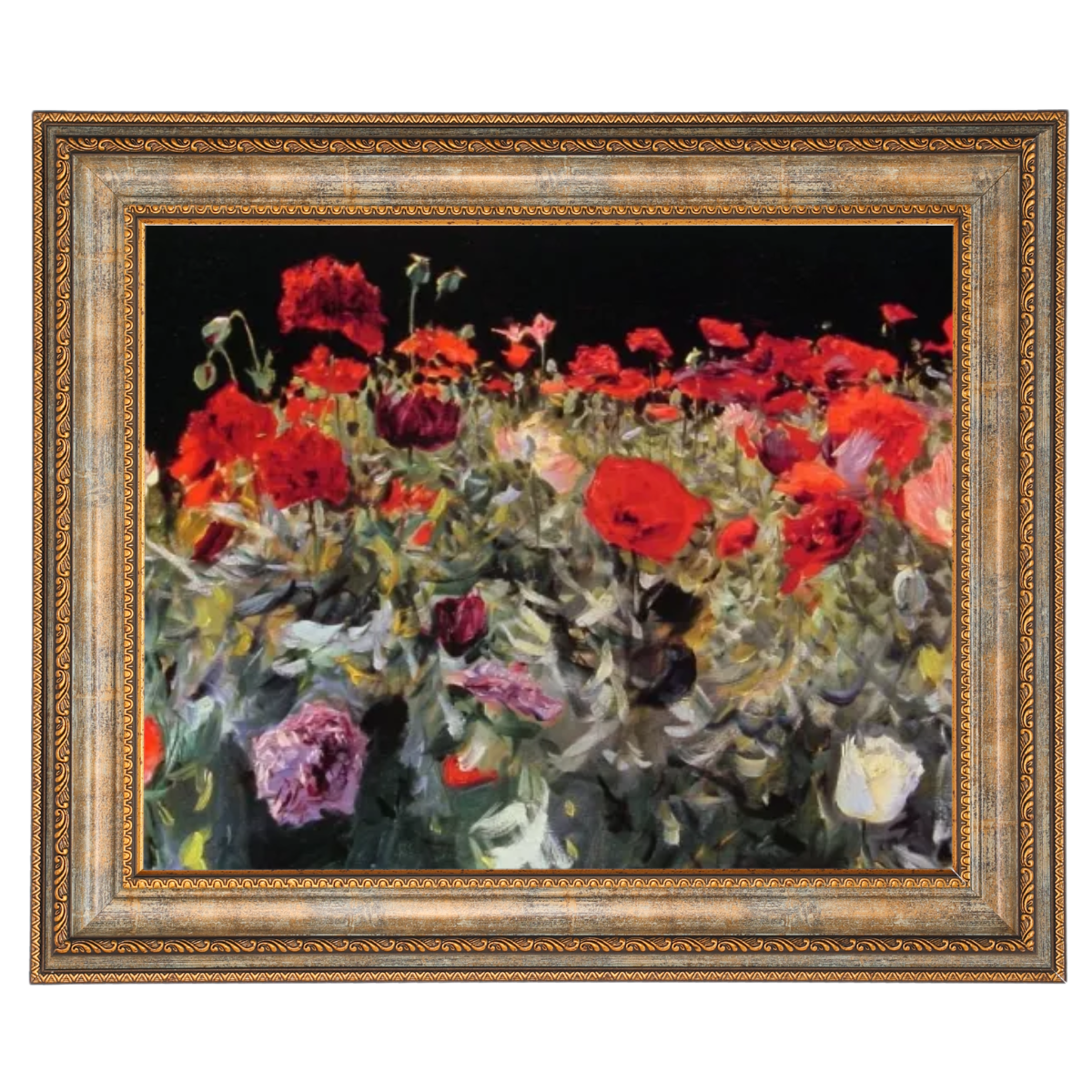 Poppies- Metall Blumen Wandkunstdrucke Dekor für Wohnzimmer