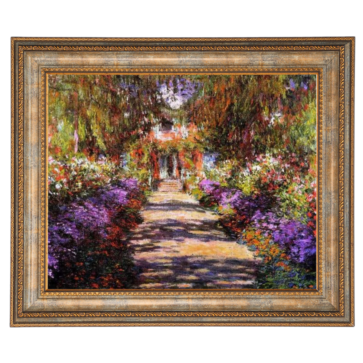 PFAD IN MONET'S GARDEN IN GIVERNY - Vintage Wandkunstdrucke Dekor für Wohnzimmer