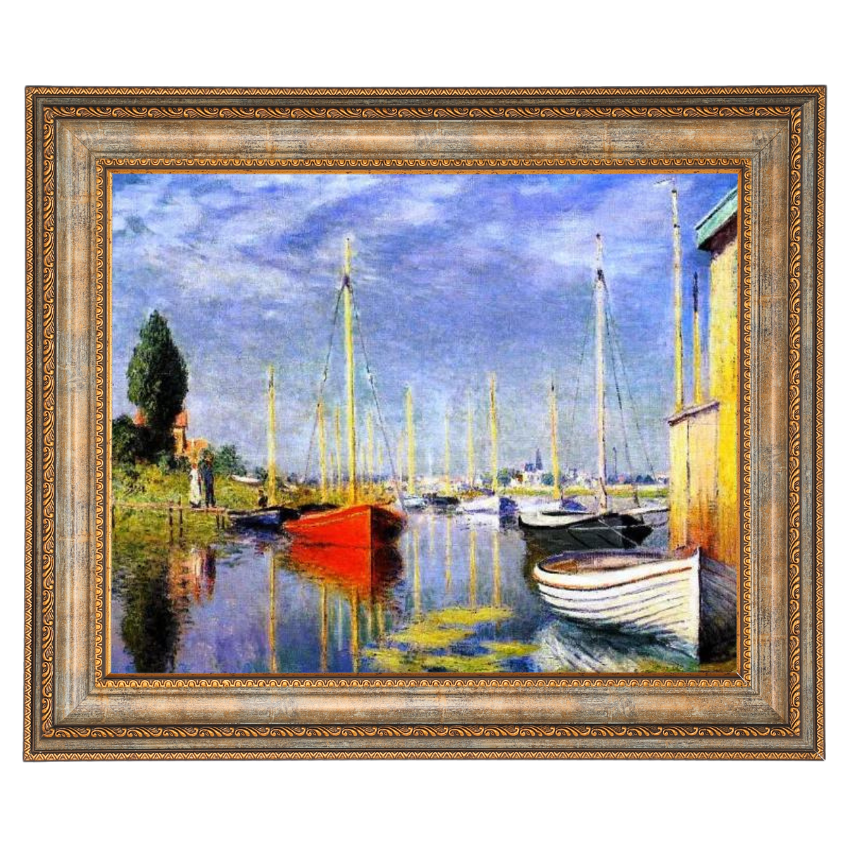 Yachts At Argenteuil - Vintage Wandkunstdrucke Dekor für Wohnzimmer