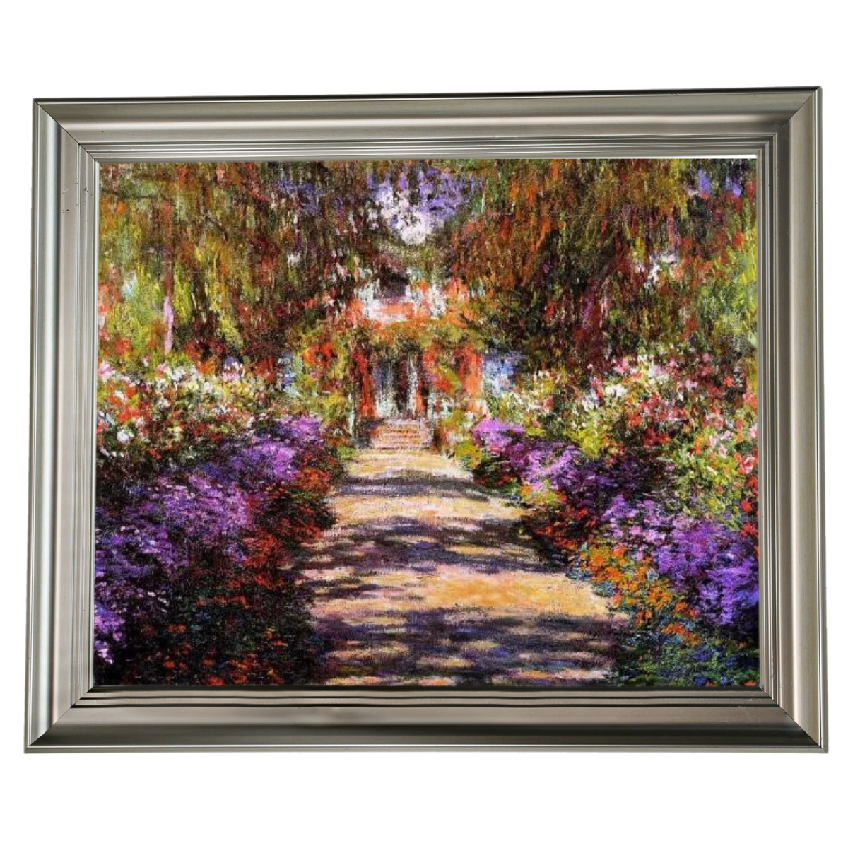 PFAD IN MONET'S GARDEN IN GIVERNY - Vintage Wandkunstdrucke Dekor für Wohnzimmer