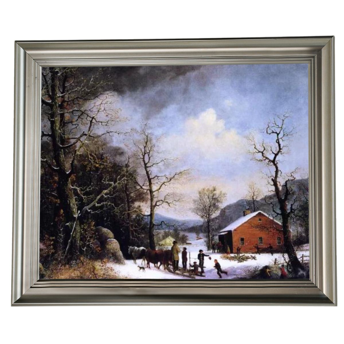 WINTER SCENE - Vintage Winter Wandkunstdrucke Dekor für Wohnzimmer