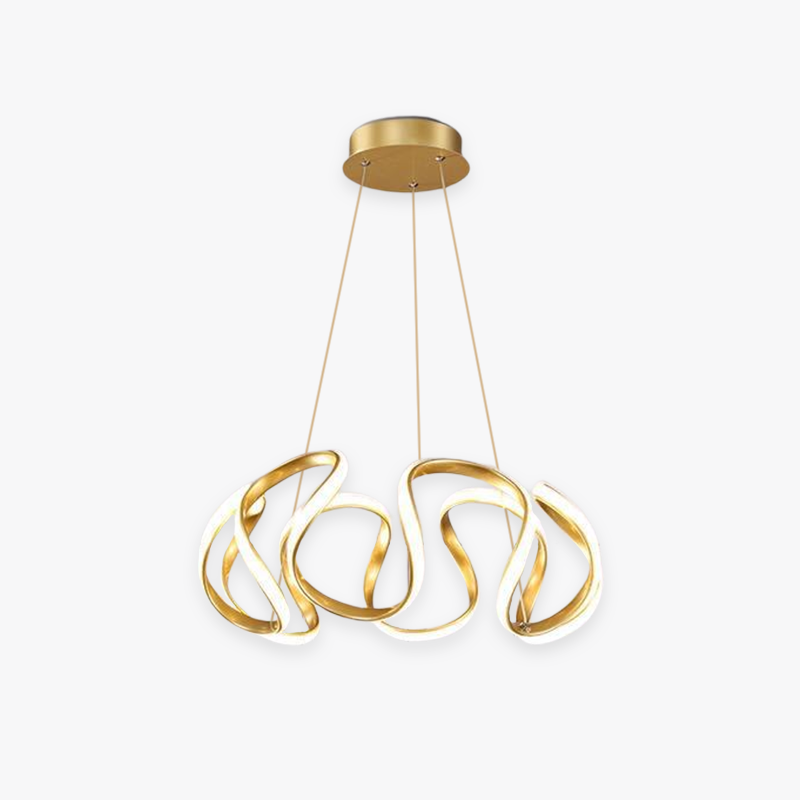 Louise Design LED Pendelleuchte Unregelmäßige Blume Gold/Silber