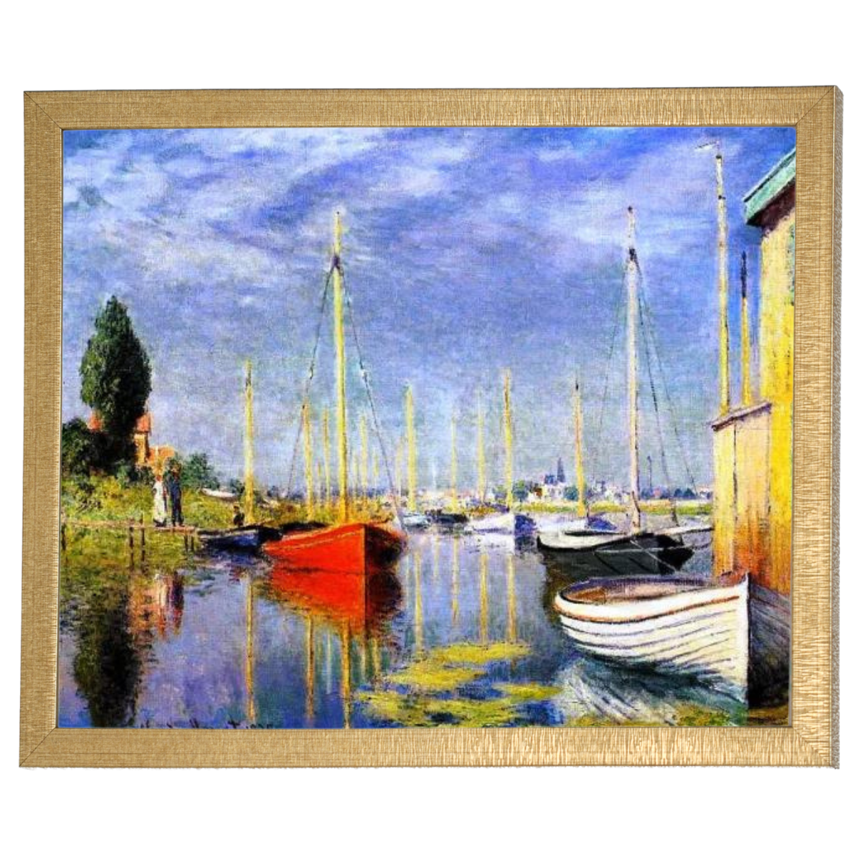 Yachts At Argenteuil - Vintage Wandkunstdrucke Dekor für Wohnzimmer