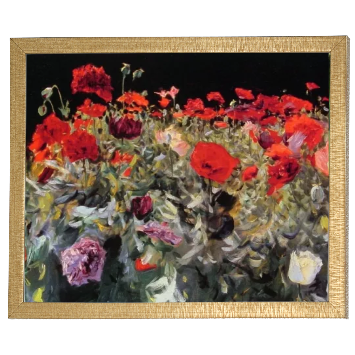 Poppies- Metall Blumen Wandkunstdrucke Dekor für Wohnzimmer