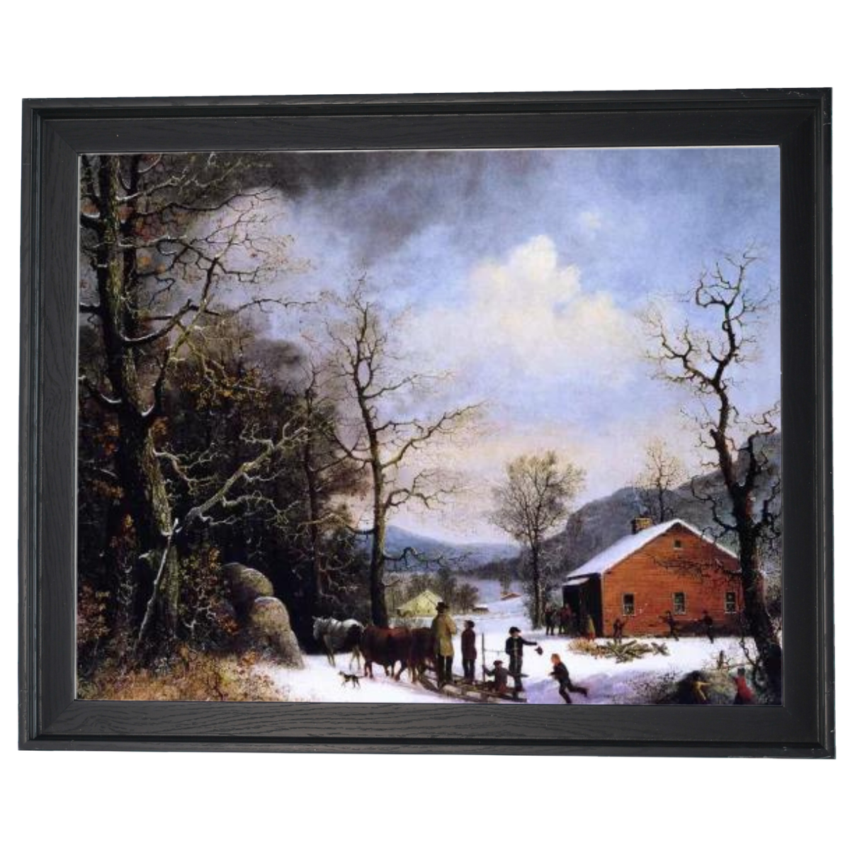 WINTER SCENE - Vintage Winter Wandkunstdrucke Dekor für Wohnzimmer