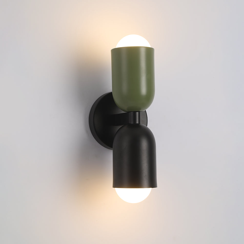 Morandi Modern LED Wandleuchte 2 Flammig Schwarz Innen/Flur Metall