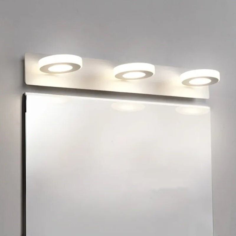 Leigh Minimalistische Runde LED Wandleuchte Innen Weiß Bad/Schlaf/Wohnzimmer Metall&Acryl
