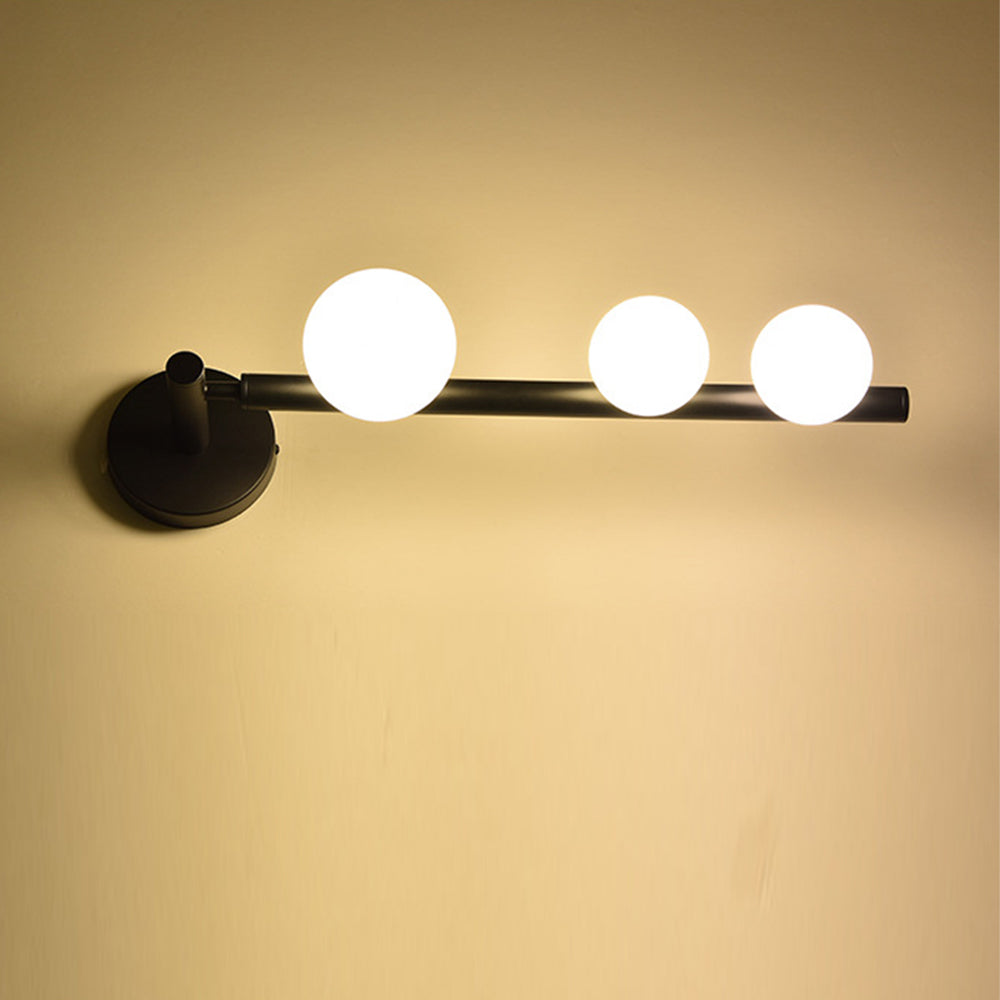 Valentina Modern LED Wandleuchte Schwarz/Gold Schlaf/Wohnzimmer Glas