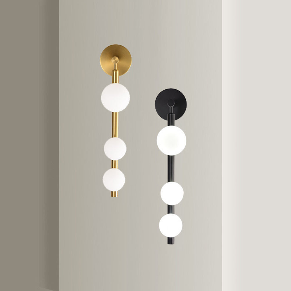 Valentina Modern LED Wandleuchte Schwarz/Gold Schlaf/Wohnzimmer Glas