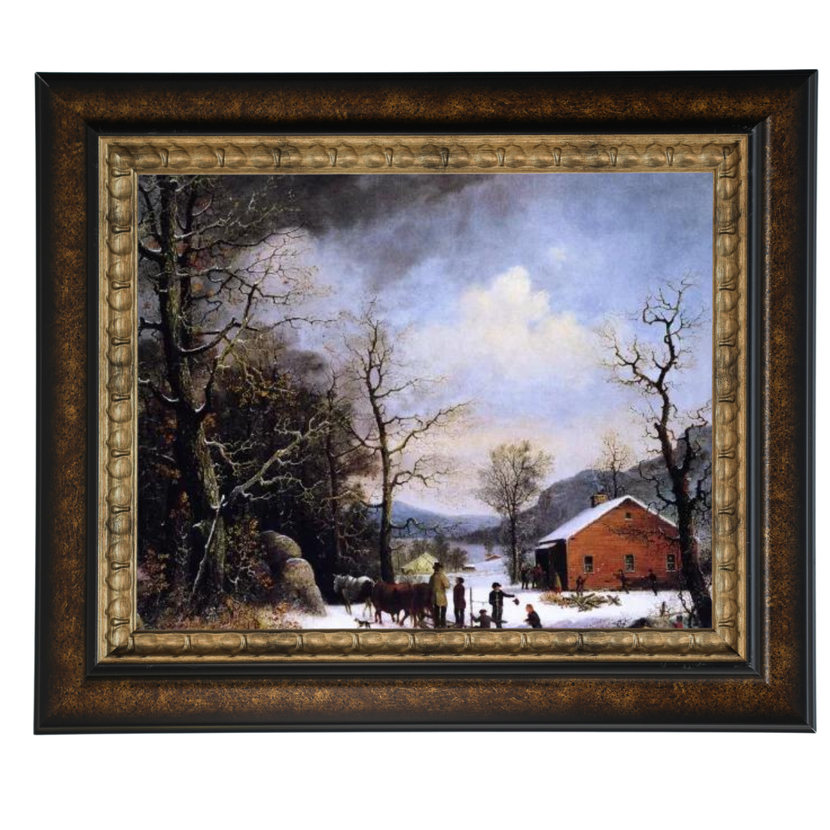 WINTER SCENE - Vintage Winter Wandkunstdrucke Dekor für Wohnzimmer