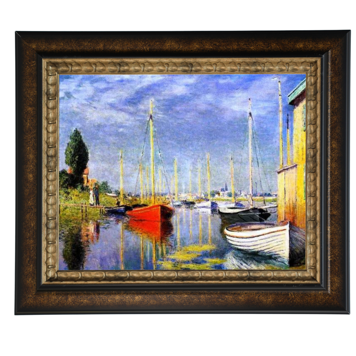 Yachts At Argenteuil - Vintage Wandkunstdrucke Dekor für Wohnzimmer