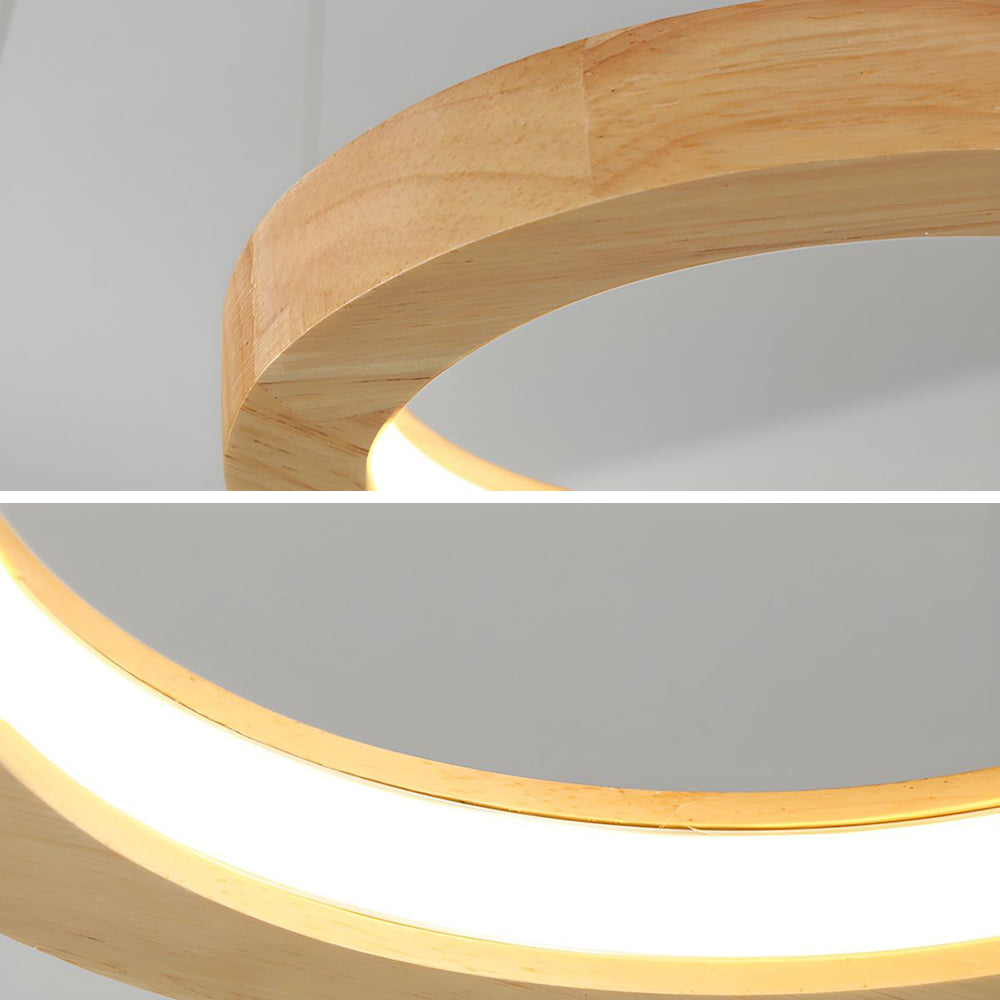 Arisha Modern Block Holz/Acryl LED Pendelleuchte Wohnzimmer