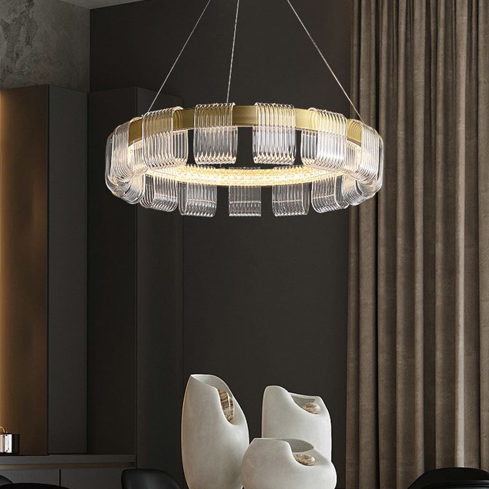 Evette Modern LED Pendelleuchte Gold Metall Schlaf/Wohnzimmer
