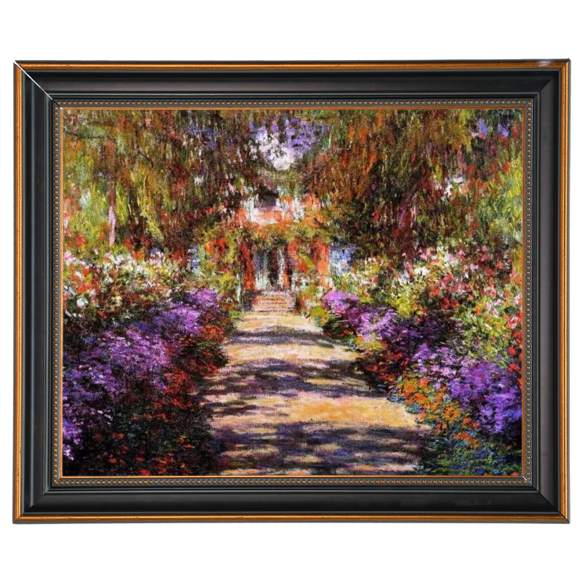 PFAD IN MONET'S GARDEN IN GIVERNY - Vintage Wandkunstdrucke Dekor für Wohnzimmer