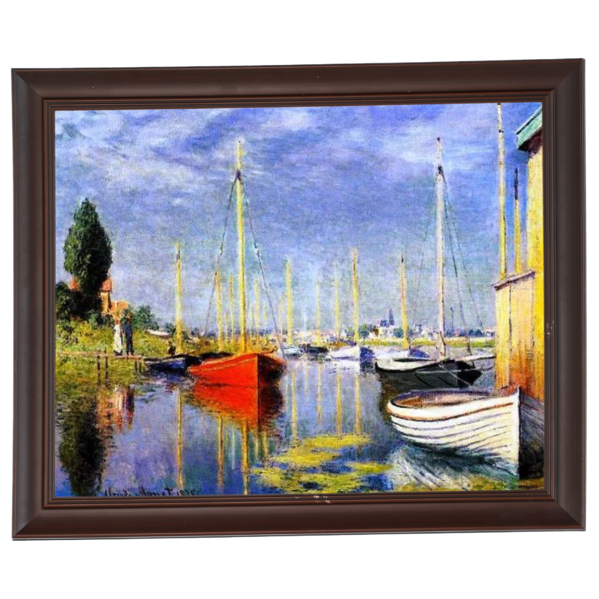 Yachts At Argenteuil - Vintage Wandkunstdrucke Dekor für Wohnzimmer