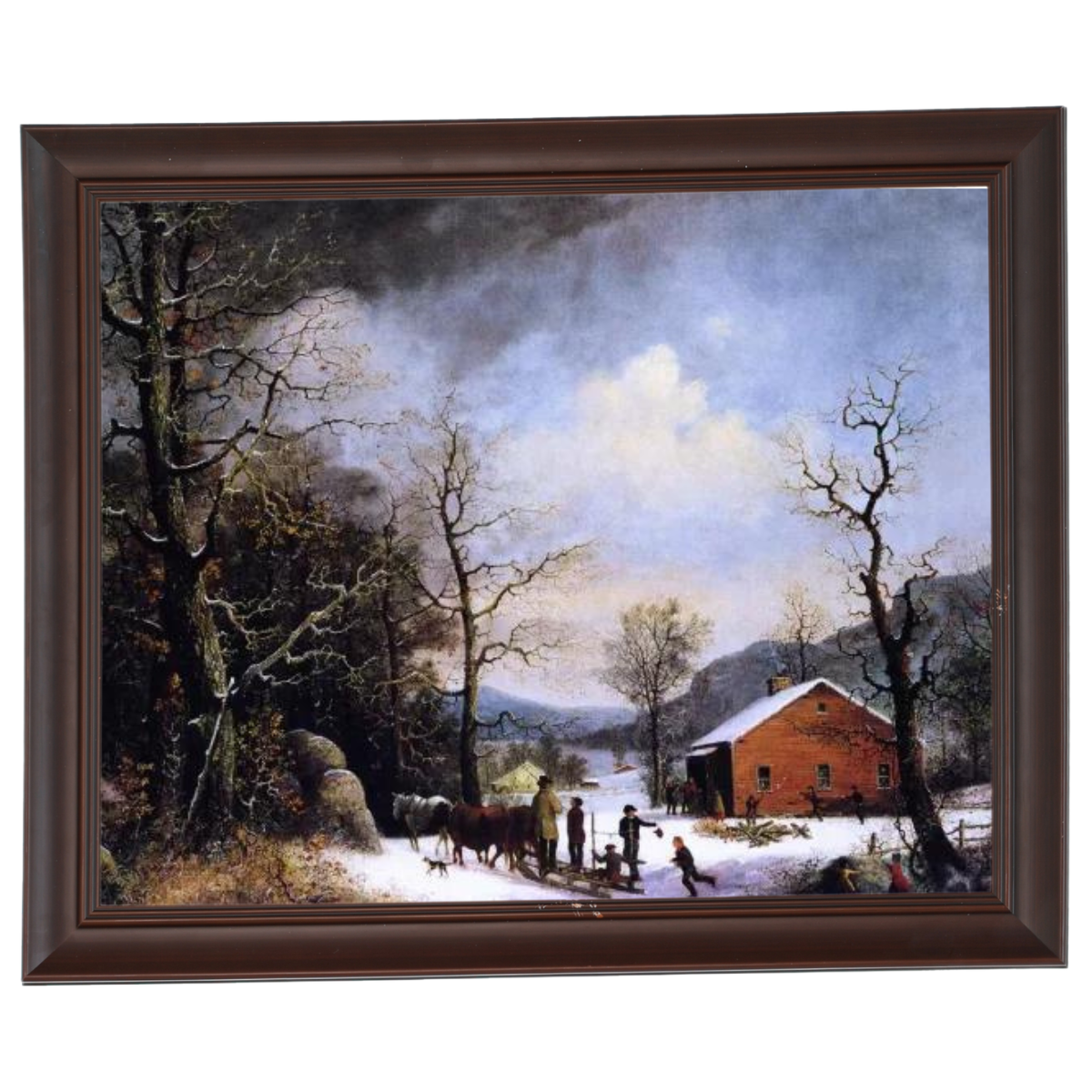 WINTER SCENE - Vintage Winter Wandkunstdrucke Dekor für Wohnzimmer