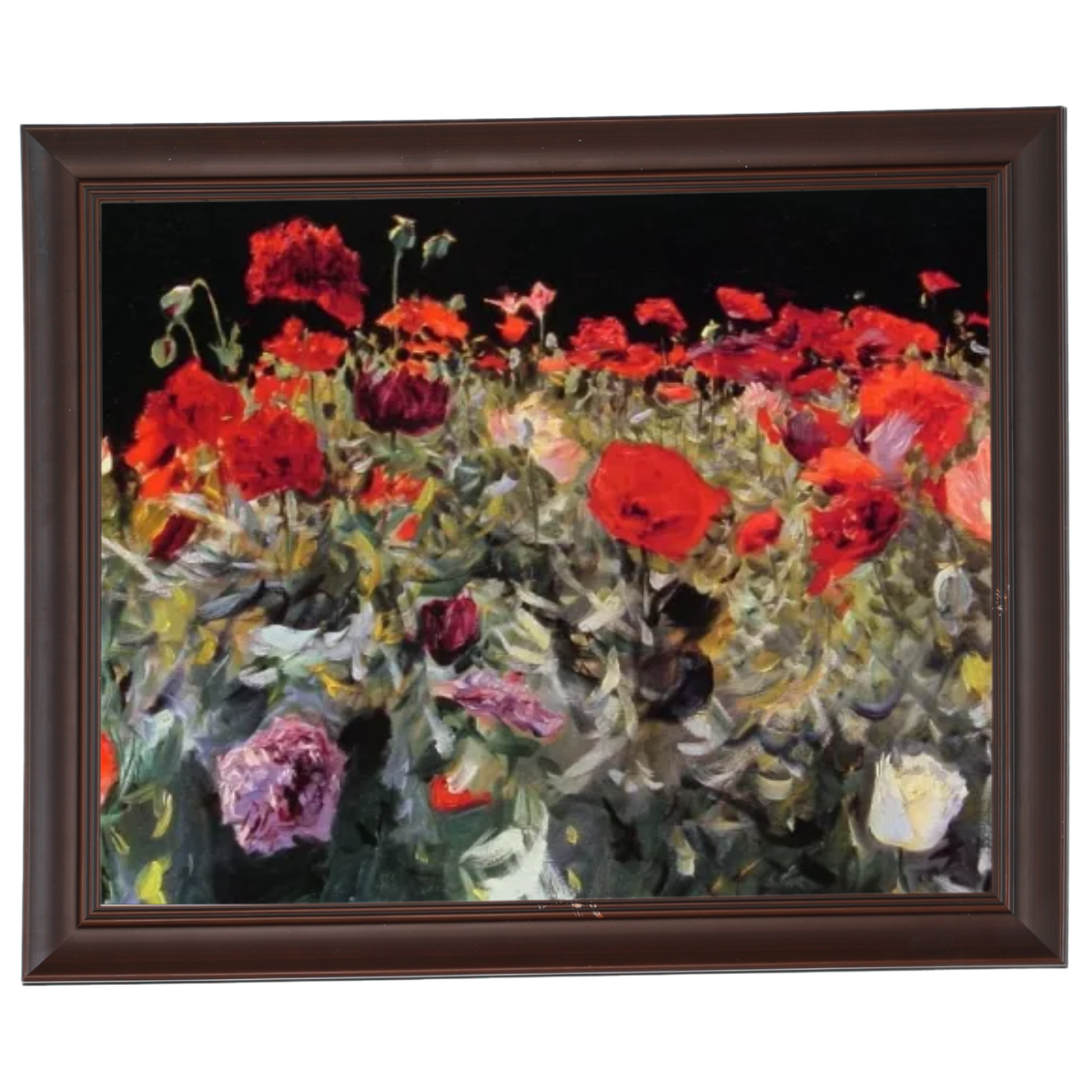 Poppies- Metall Blumen Wandkunstdrucke Dekor für Wohnzimmer