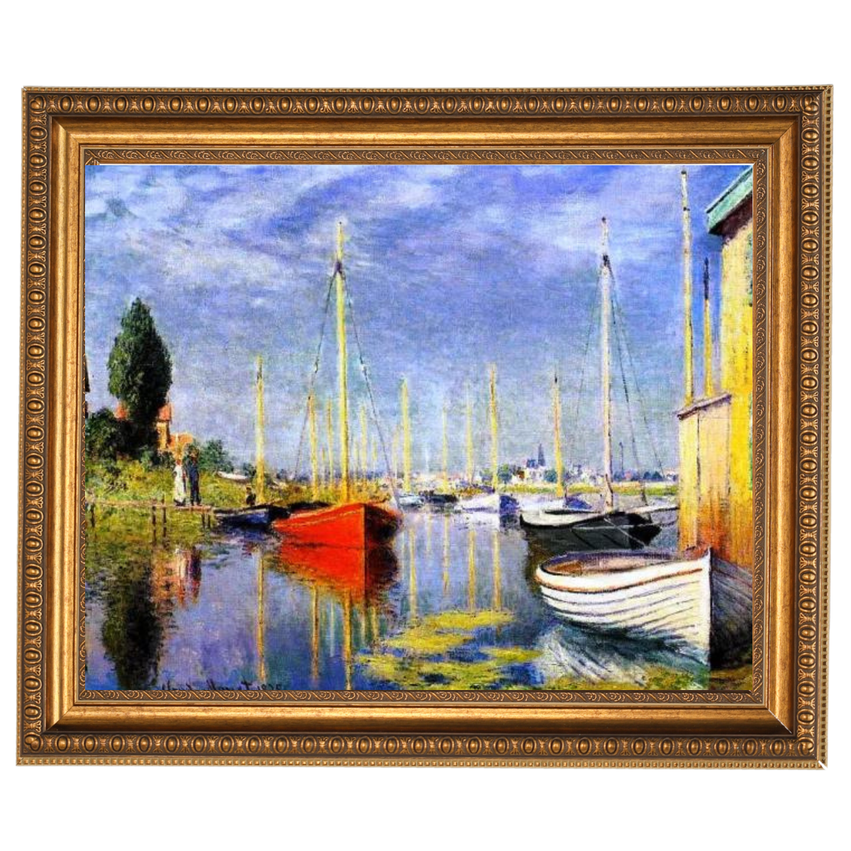 Yachts At Argenteuil - Vintage Wandkunstdrucke Dekor für Wohnzimmer