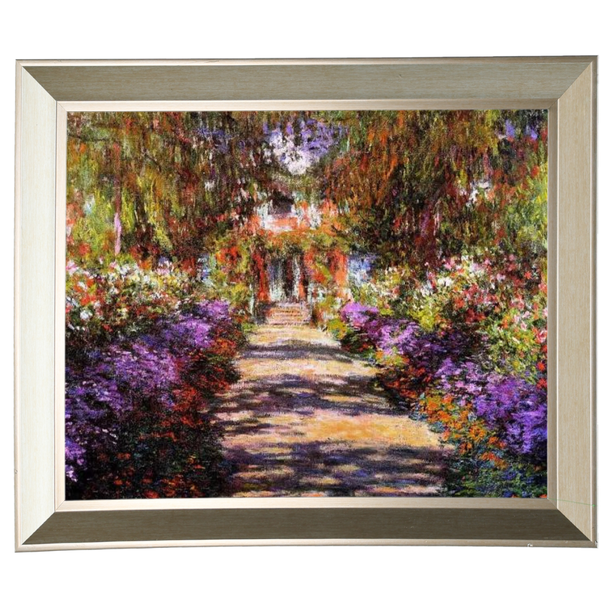 PFAD IN MONET'S GARDEN IN GIVERNY - Vintage Wandkunstdrucke Dekor für Wohnzimmer