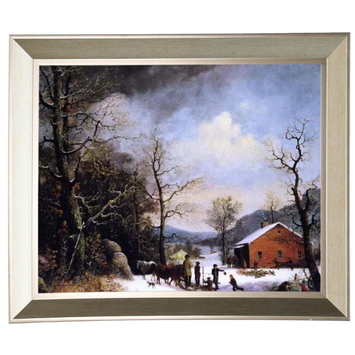 WINTER SCENE - Vintage Winter Wandkunstdrucke Dekor für Wohnzimmer